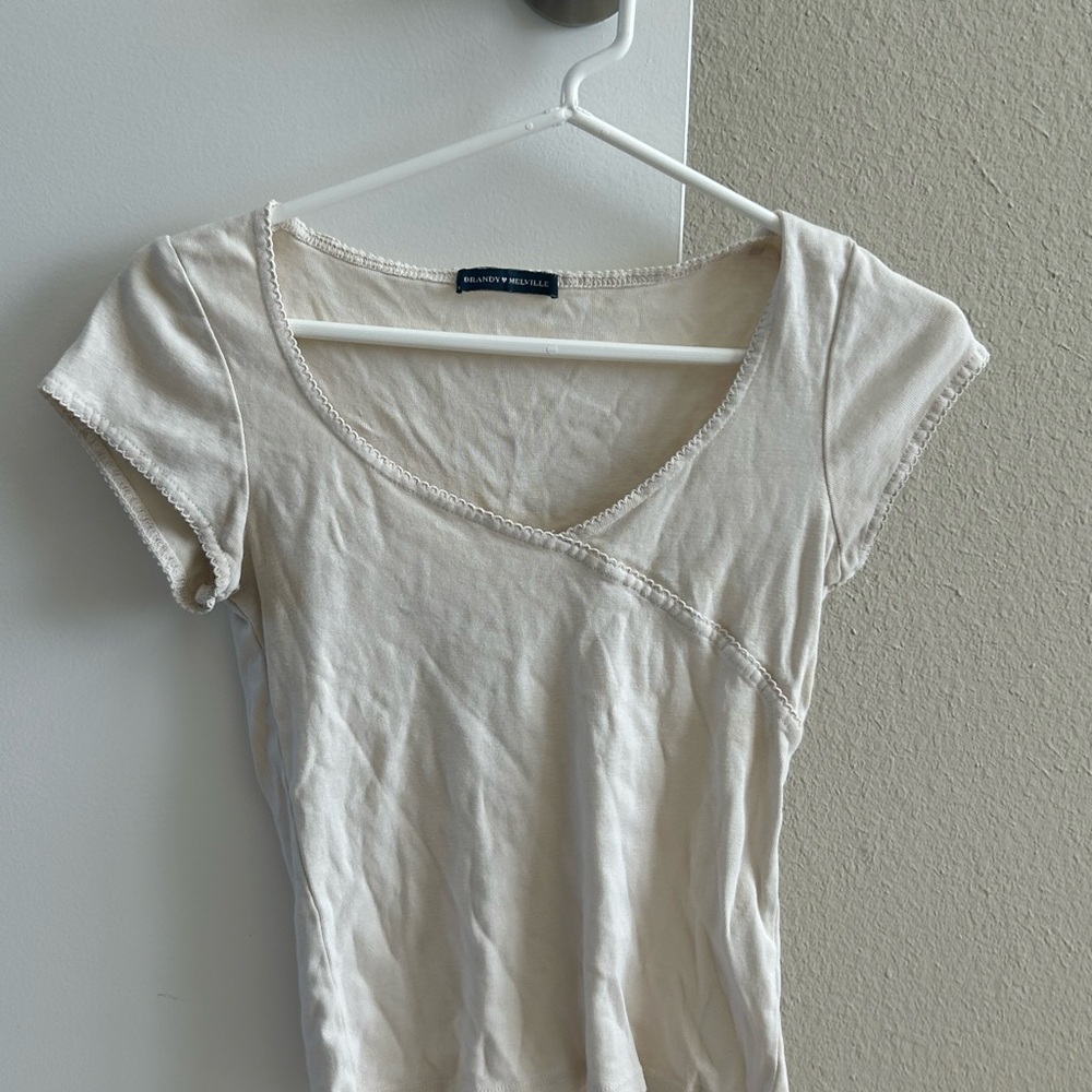 brandy melville starla scalloped top